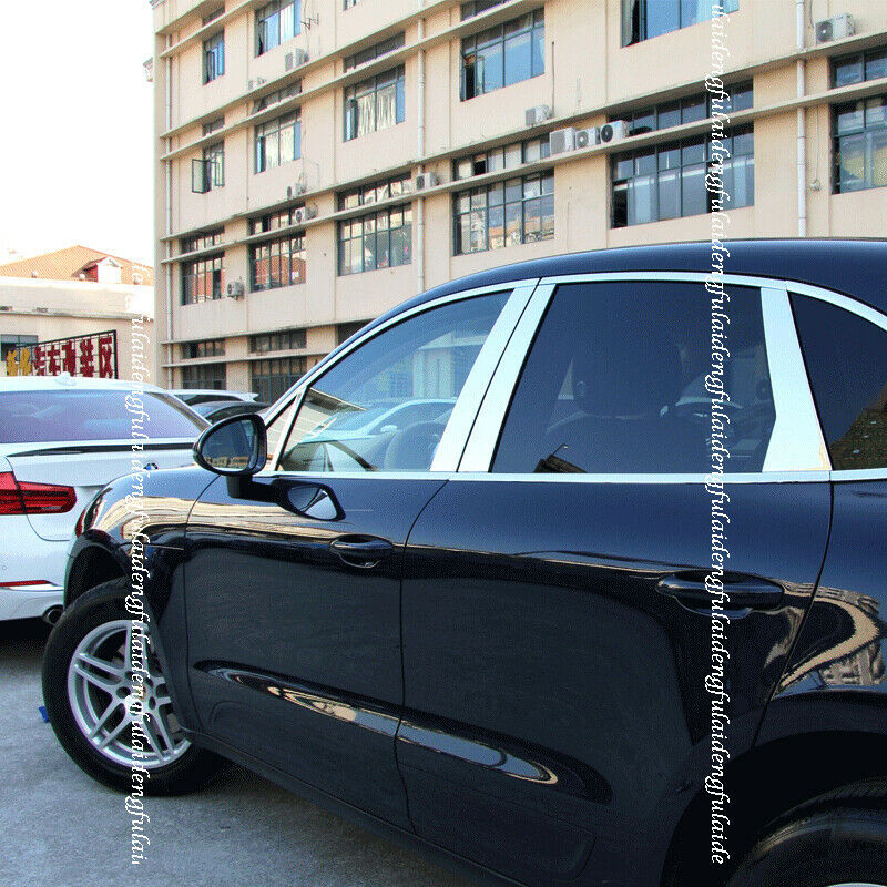 8X for Porsche Macan 2014-2021 Chrome Window B,C Pillar Mirror Post Molding Trim
