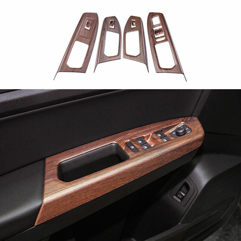 for Volkswagen Atlas 18-2023 Wood Grain Window Lift Switch Button Garnish Trim