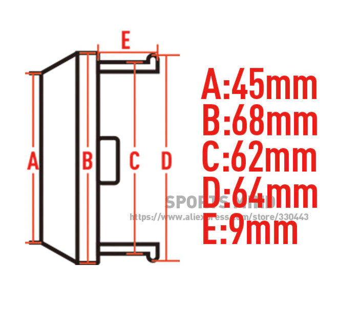 4-piece set of 68mm Weds Sport rim caps, center caps, and logos in black for TE37.