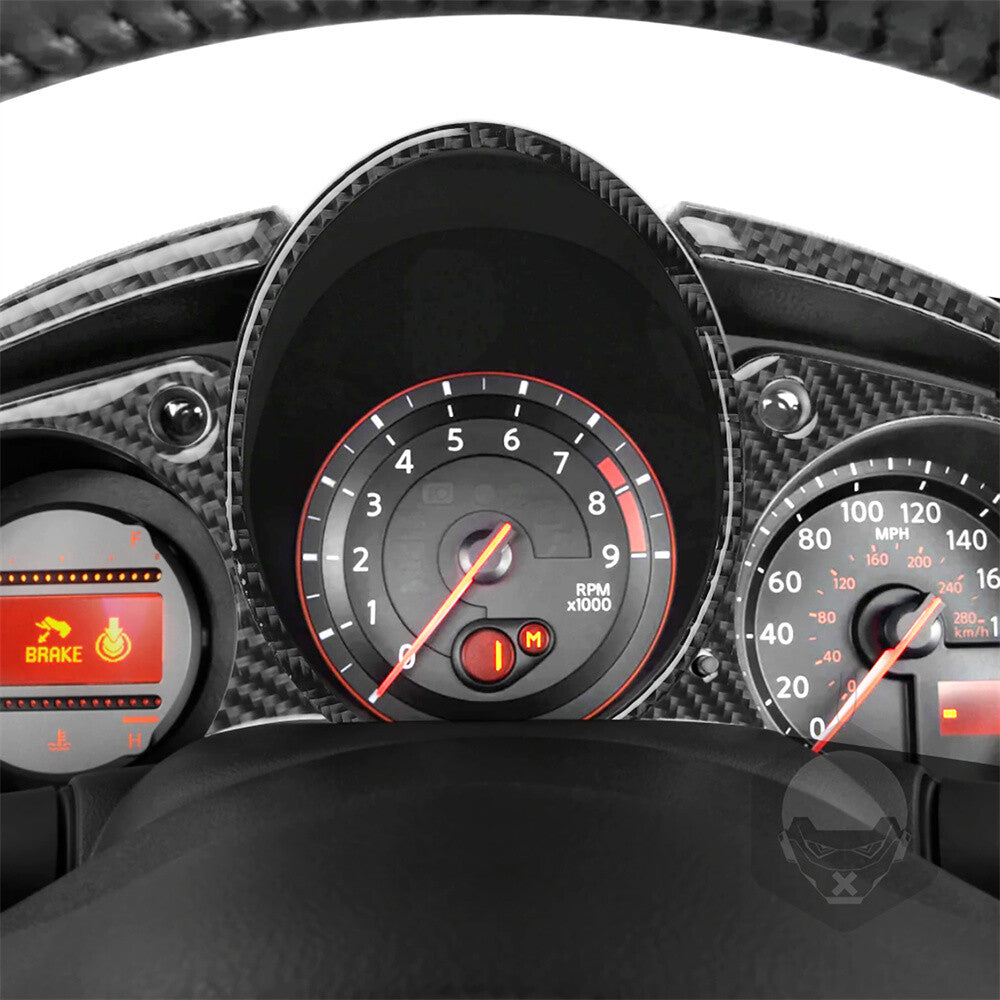8PCS for Nissan 370Z 2009-20 Carbon Fiber Dashboard Interior Set Kit Trim Cover