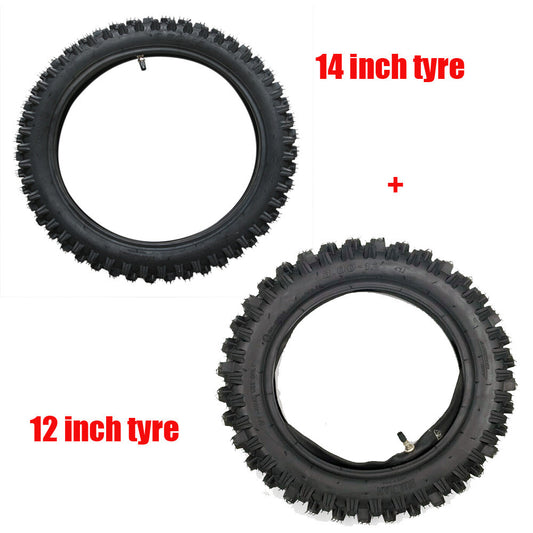 Front 2.50-14 60/100-14 and rear 80/100-12 3.00-12 for Pit Dirt bikes XR70 PW80