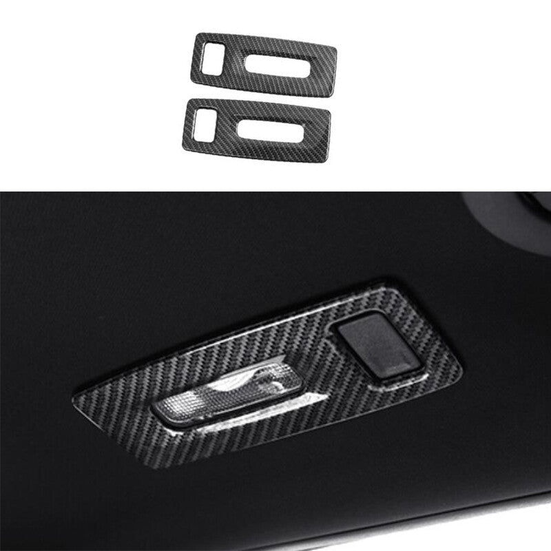 2PCS Carbon Fiber Car Rear Reading Light Cover Trim for Ford Explorer 2011-2019