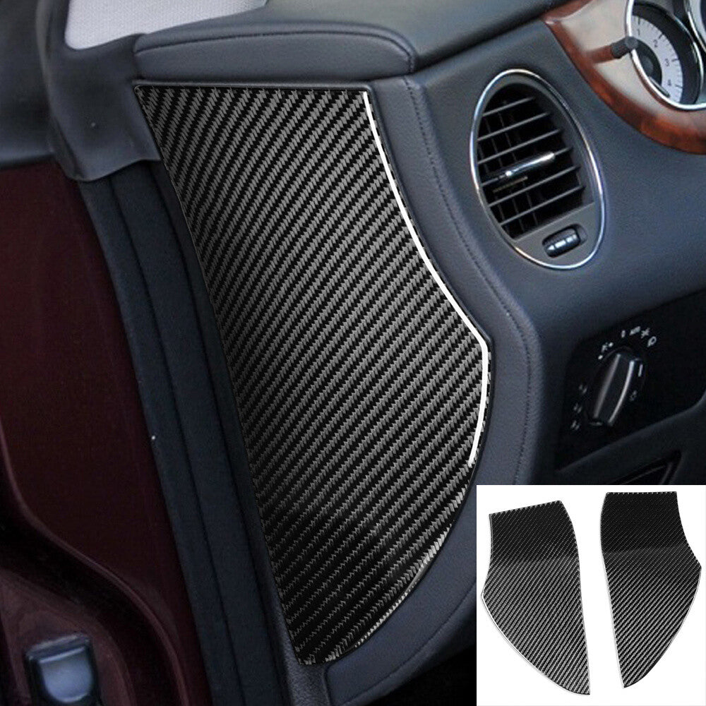 Carbon Fiber Front Door Slot Buffer Cushion Trim for Benz CLS Class C219 2004-09