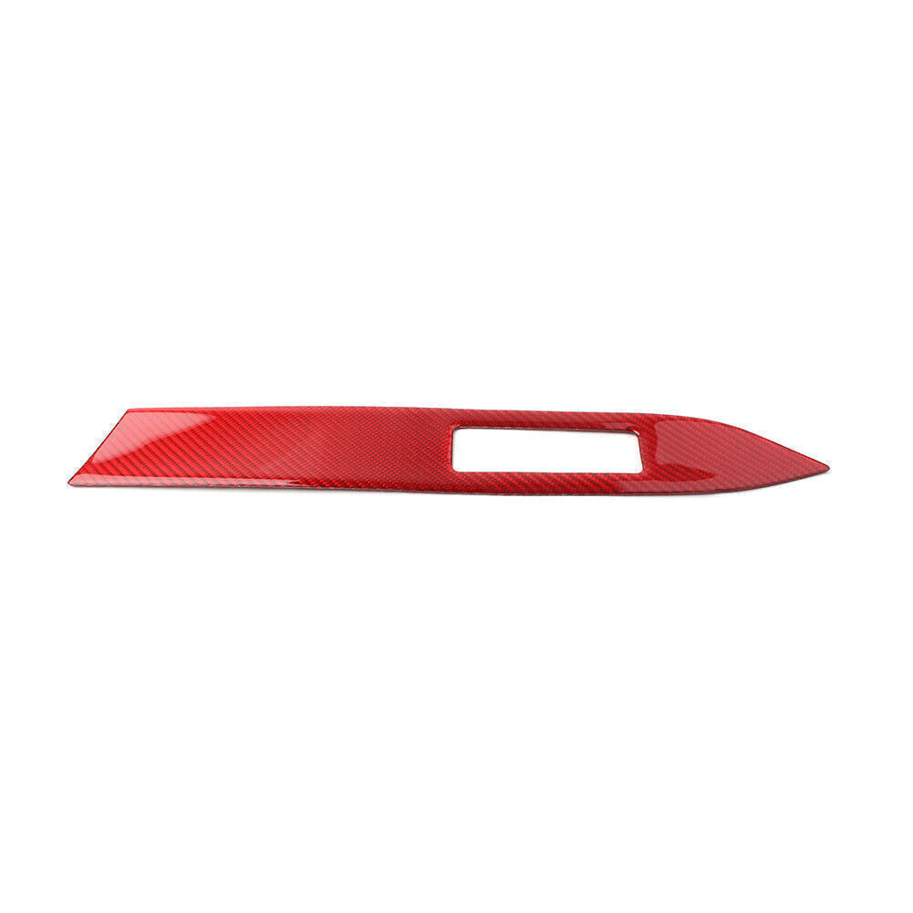 Red Carbon Fiber Copilot Dashboard Panel Cover Trim  for ford  for Mustang 2015-2019