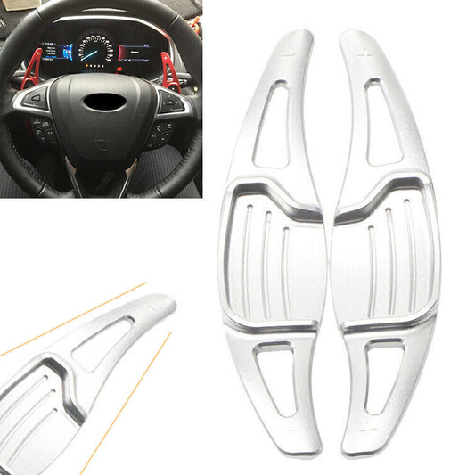 for Ford Mondeo Taurus Edge Silver Steering Wheel Shift paddle Shifter Extension