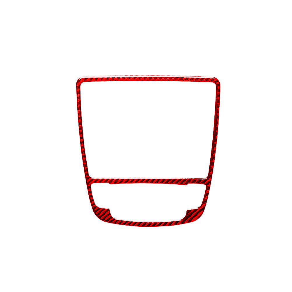 Red carbon fiber panel decorative trim for Audi A6 A7 2012-2018