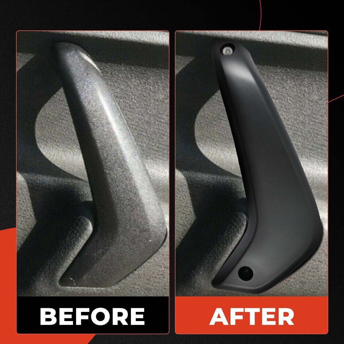 A Pair Interior Front Door Pull Handles for Ford Fiesta 2011-2020 Manual Window