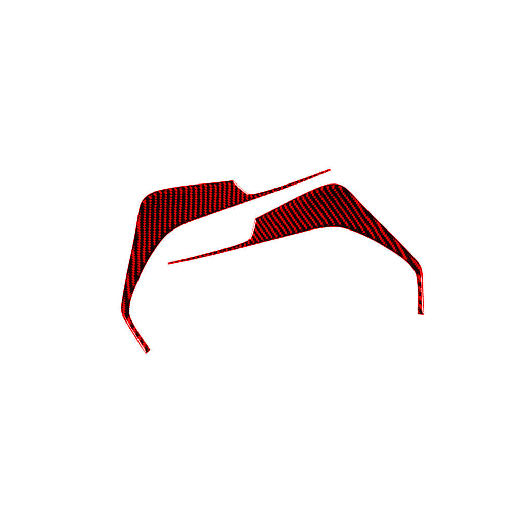 2Pcs Red Carbon Fiber Interior Dashboard Strip Cover Trim for Honda CR-V 2017-21