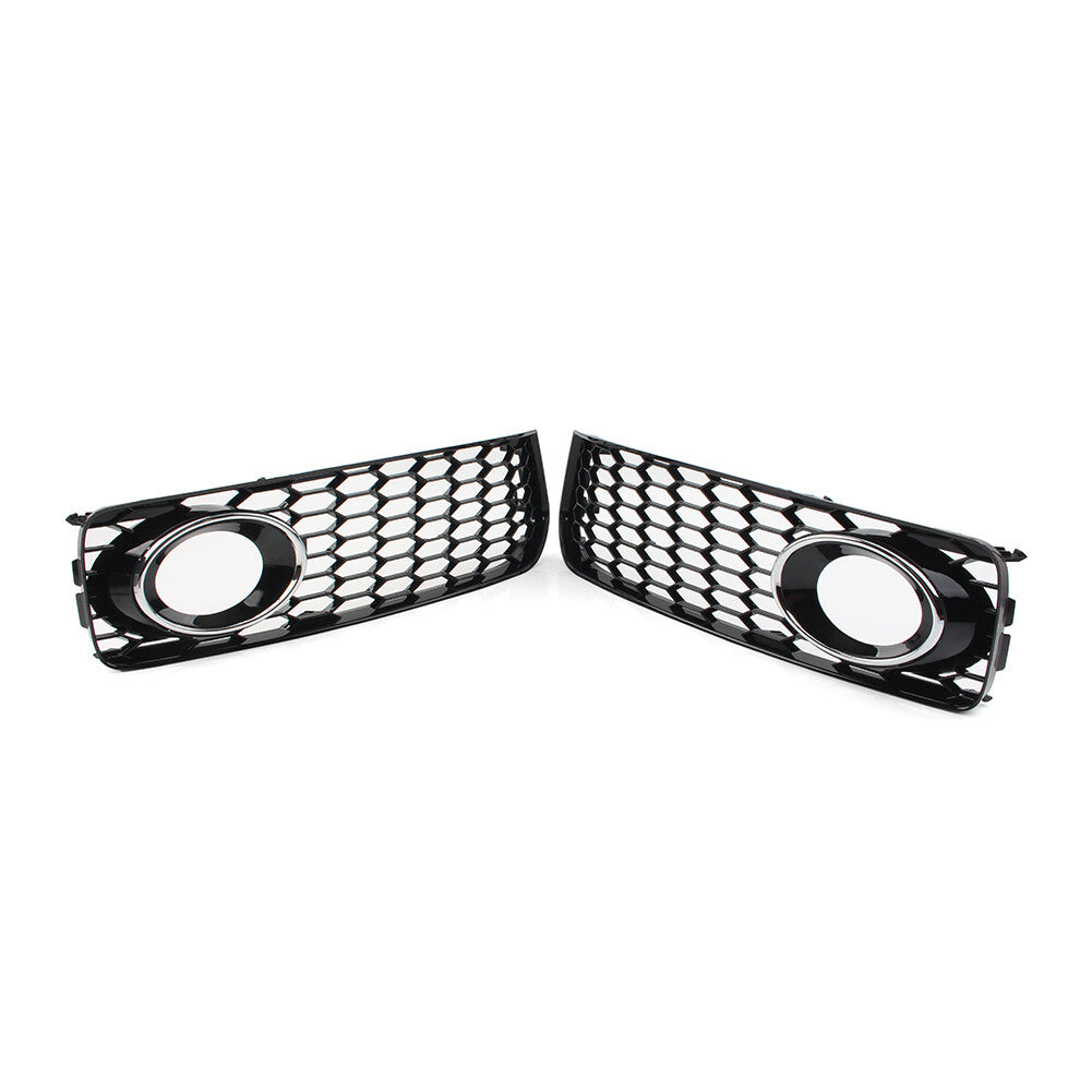 Honeycomb front bumper fog light grille protector suitable for Audi A5, S5, B8, and RS5. (08-12-)