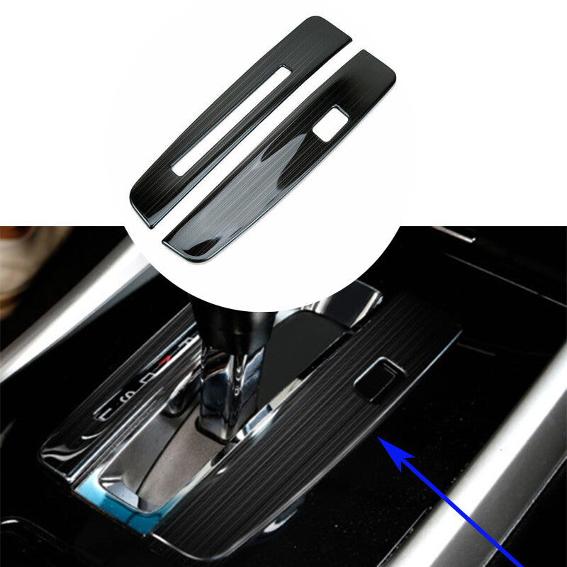 Black Titanium Console Gear Shift Frame Cover Trim For Auto for Honda Accord 2014-17