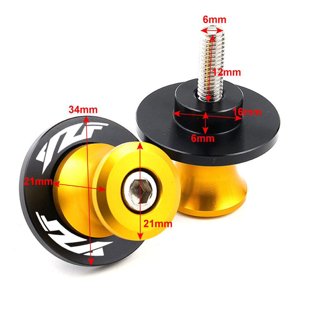 Swingarm Spools Slider Stand ScrewsM6 for Yamaha YZF R1 R3 R6