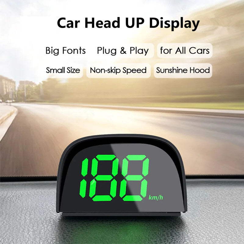 Universal Car Electronics HUD Head Up Display Speedometer Green Big Font Digital
