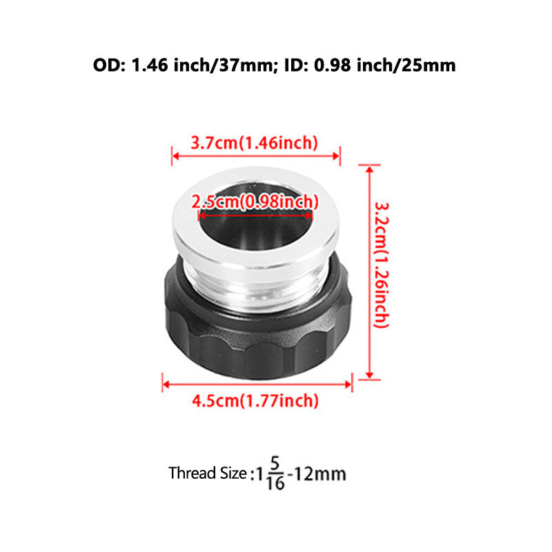 ID 0.98/25mm Aluminum Alloy Weld Billet On Filler Neck Cap Oil Fuel Water Tank