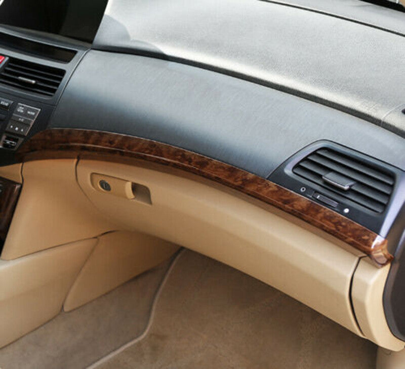 3X for Honda Accord 2008-2013 Wood Grain Central Console Instrument Strips Trim