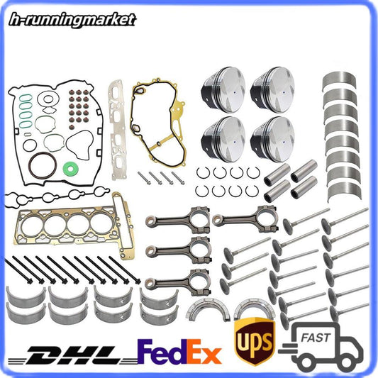 Engine Rebuild Overhaul Pistons Valves Seals Kit for Buick for Chevrolet for GMC 2.4L