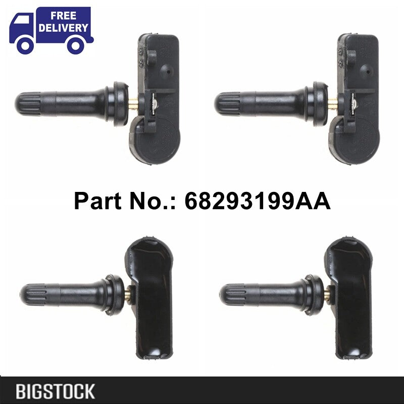 4pc 68293199AA Tire Pressure Sensor Monitor System TPMS 433MHz Fit for Dodge for RAM