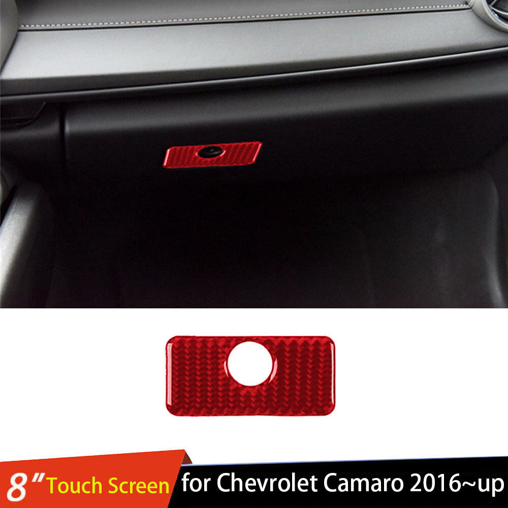 Red Carbon for Co -pilot Glove Box Handle Switch Cover for Chevrolet Camaro 2016-2023