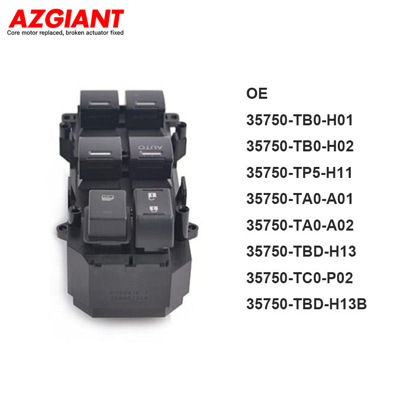 for Honda Spirior CU1 MASTER WINDOW SWITCH DRIVER SIDE SWITCH 35750-TA0-A01