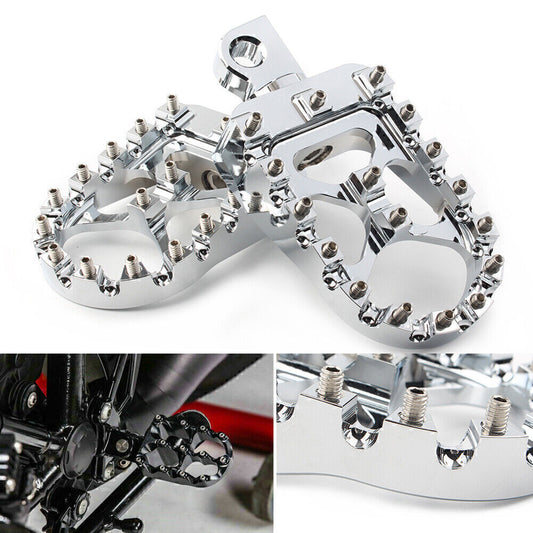 MX Style Wide Foot Peg Fit for Harley Dyna Sportster Iron 883 Fatboy Bobber Motor