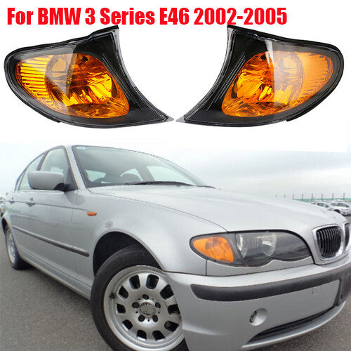 Left and right corner markers for parking light turn signals are applicable to for BMW 3 Series E46 (2002-05-).