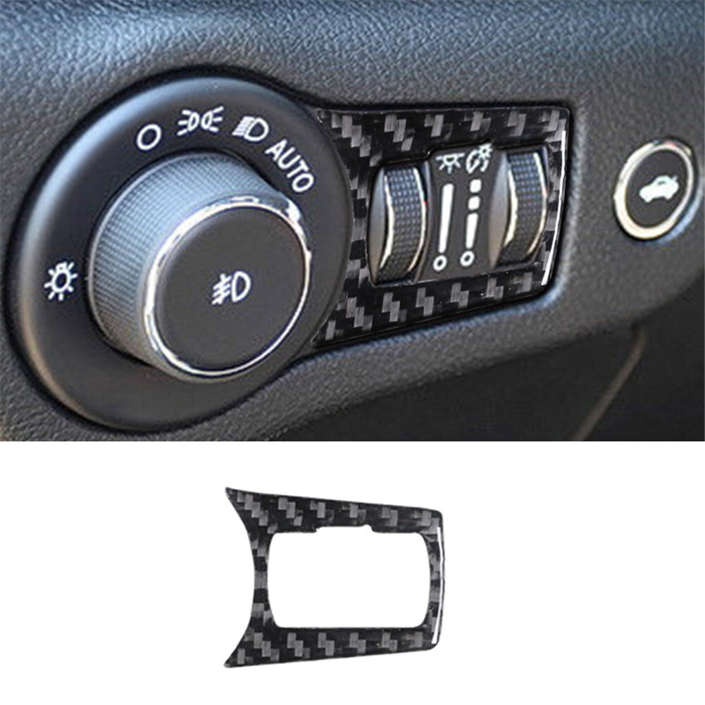 Carbon fiber interior dimming control cover trim for Chrysler 200 (2015-2017)