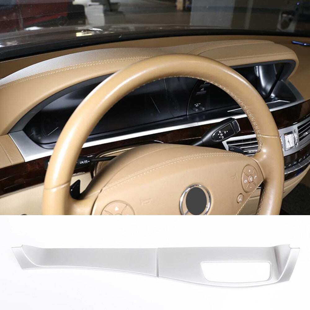 2¡ÁSilver ABS Dashboard Lower Panel Trim for Mercedes-Benz S Class W221 2008-2012