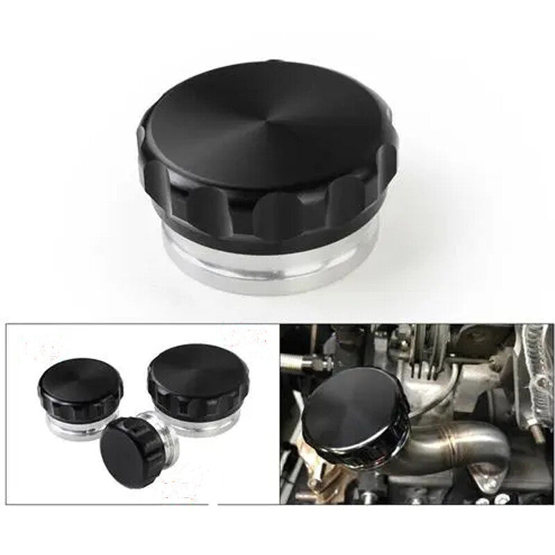 2 50.8mm ID aluminum weld filler neck and cap for oil fuel water tanks - Black