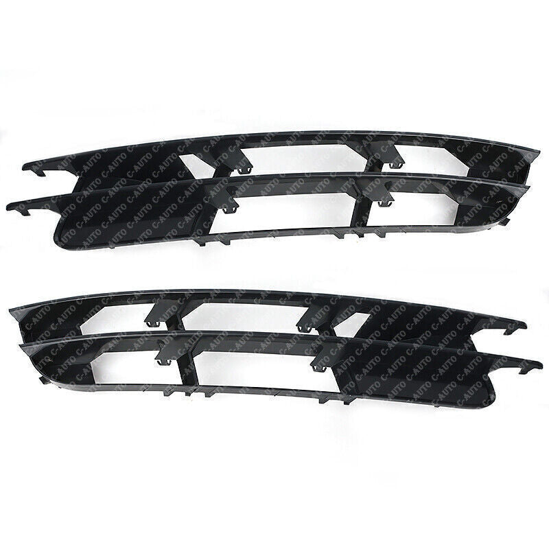 1 Pair Front Bumper Cover Grille Fog Light Plastic Black For 2007-2009 for Audi Q7