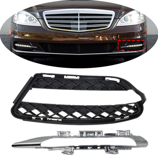 2x LH Front Fog Driving Light Grille Trim Fit for Mercedes Benz S W221 2010-2013