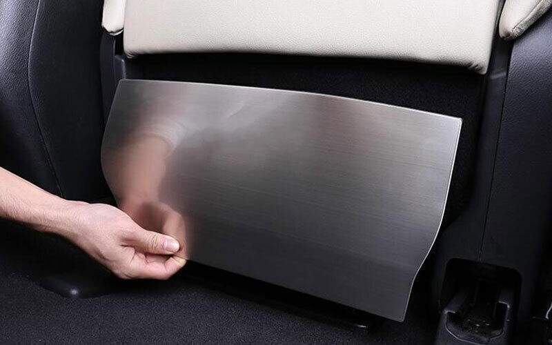 2PCS for Seat Behind Anti-Kick Cover Trim Steel Silver for Nissan Armada Y62 17-2020