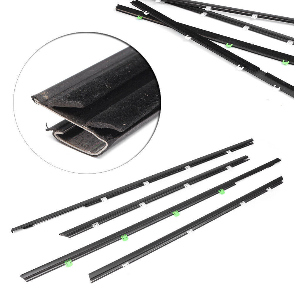 Weatherstrip Window Moulding Trim Seal Belt for Honda for Civic 2012-2015 4PCs