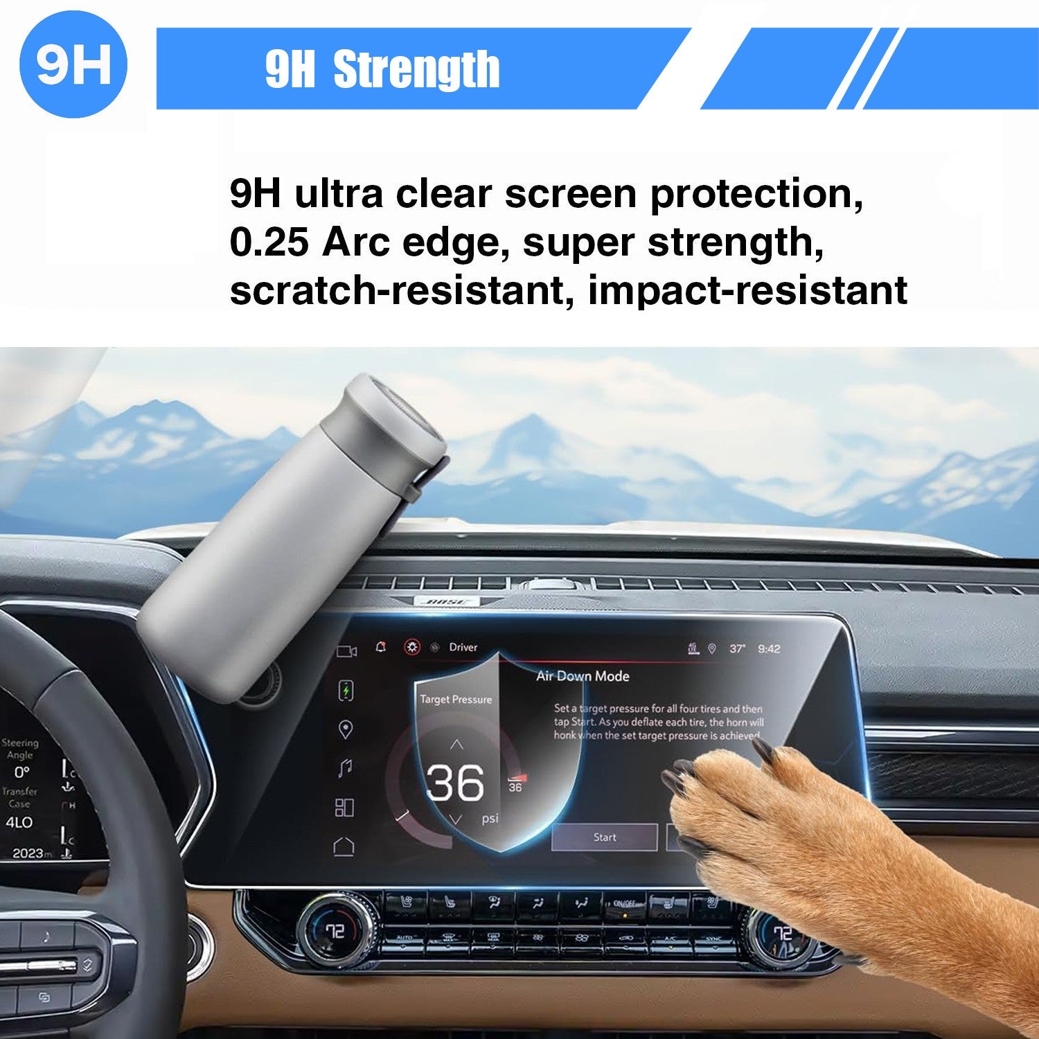 For 2023-2025 for GMC for Canyon 11.3inches Car Touch Screen Protector Tempered Glass