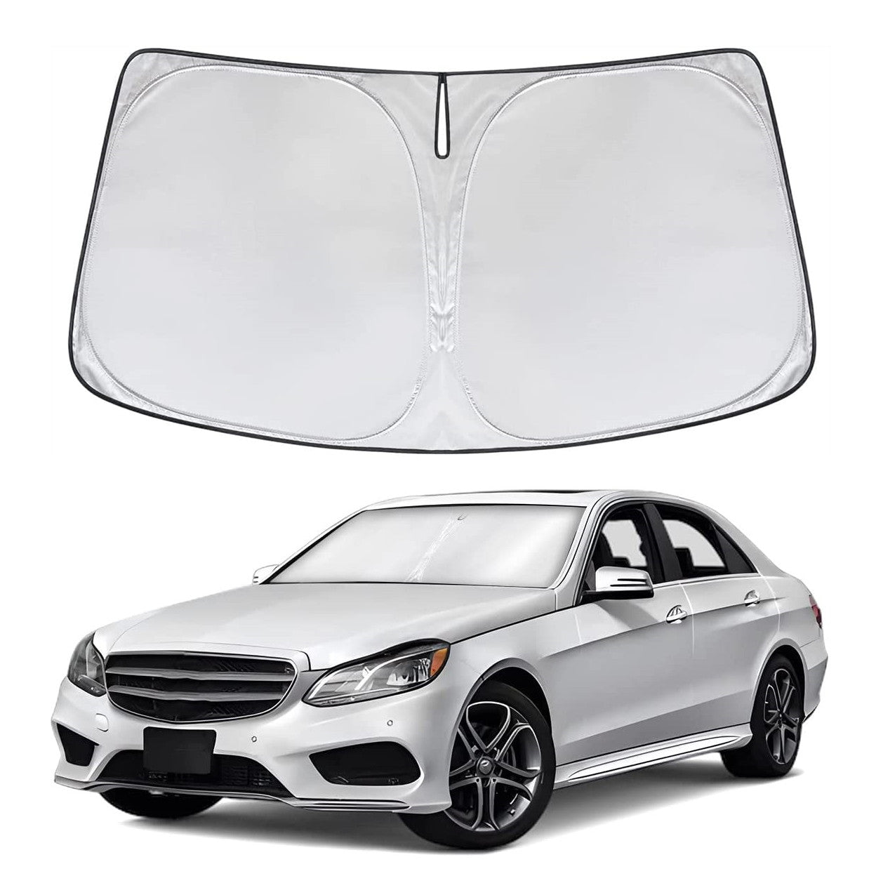 for Mercedes Benz E200 E250 E300 E350 E400 Windshield Sun Shade Foldable Cover