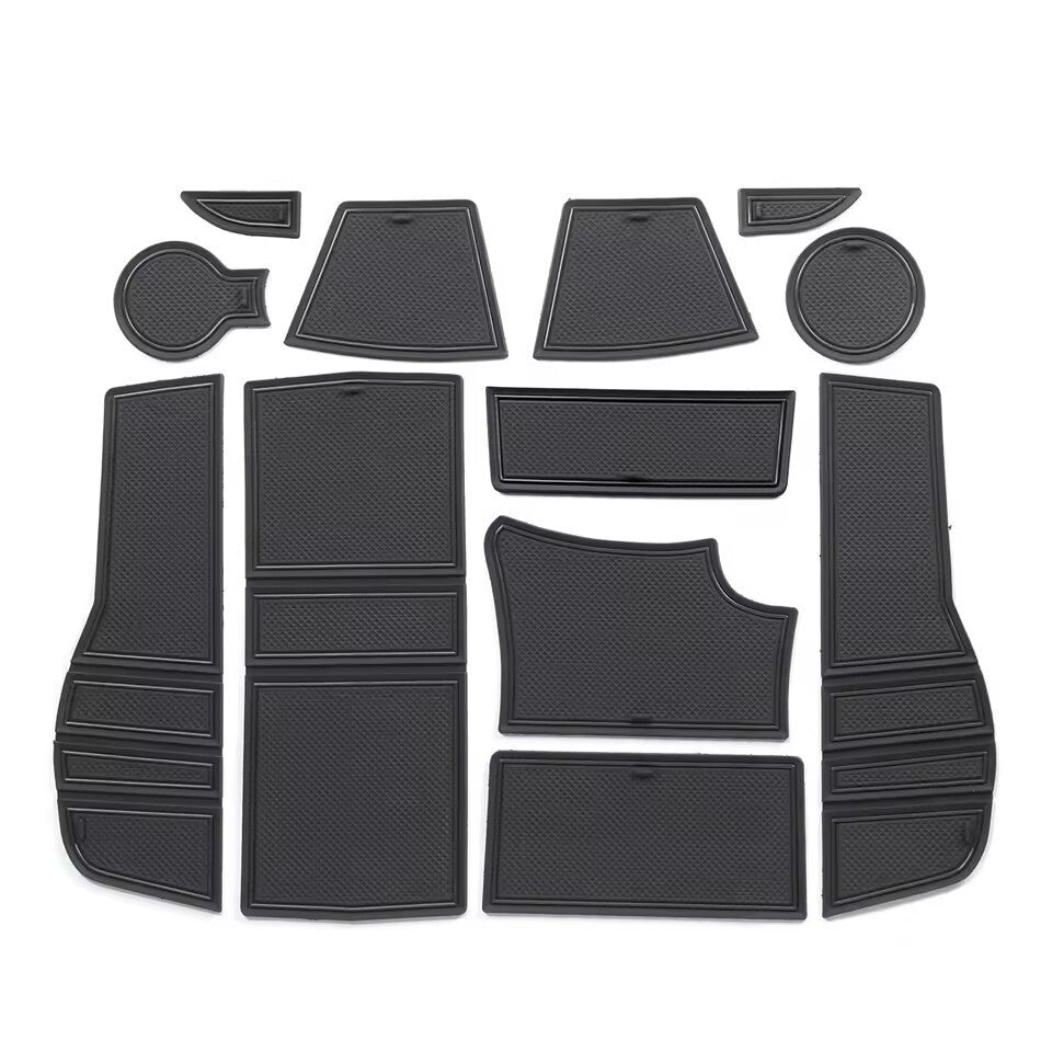 Anti-Slip Gate Slot Cup Mat for Peugeot 2008 e-2008 GT Line 2019 - 2024 BLACK