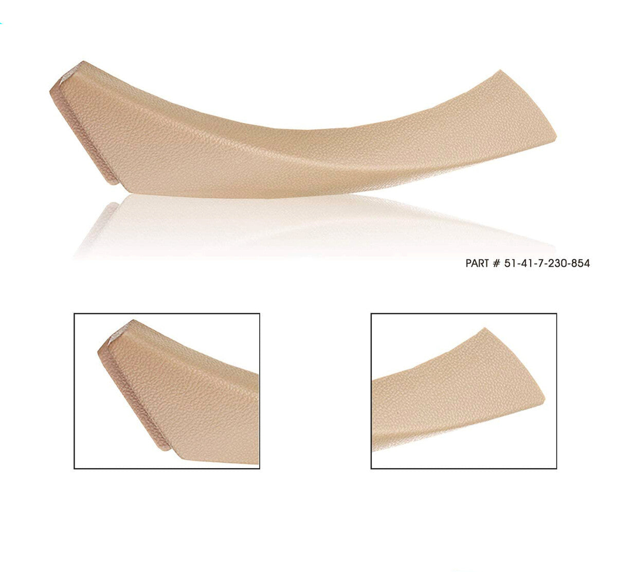Beige cover for left inner door and outer door panel handle of for BMW E90 3 Series