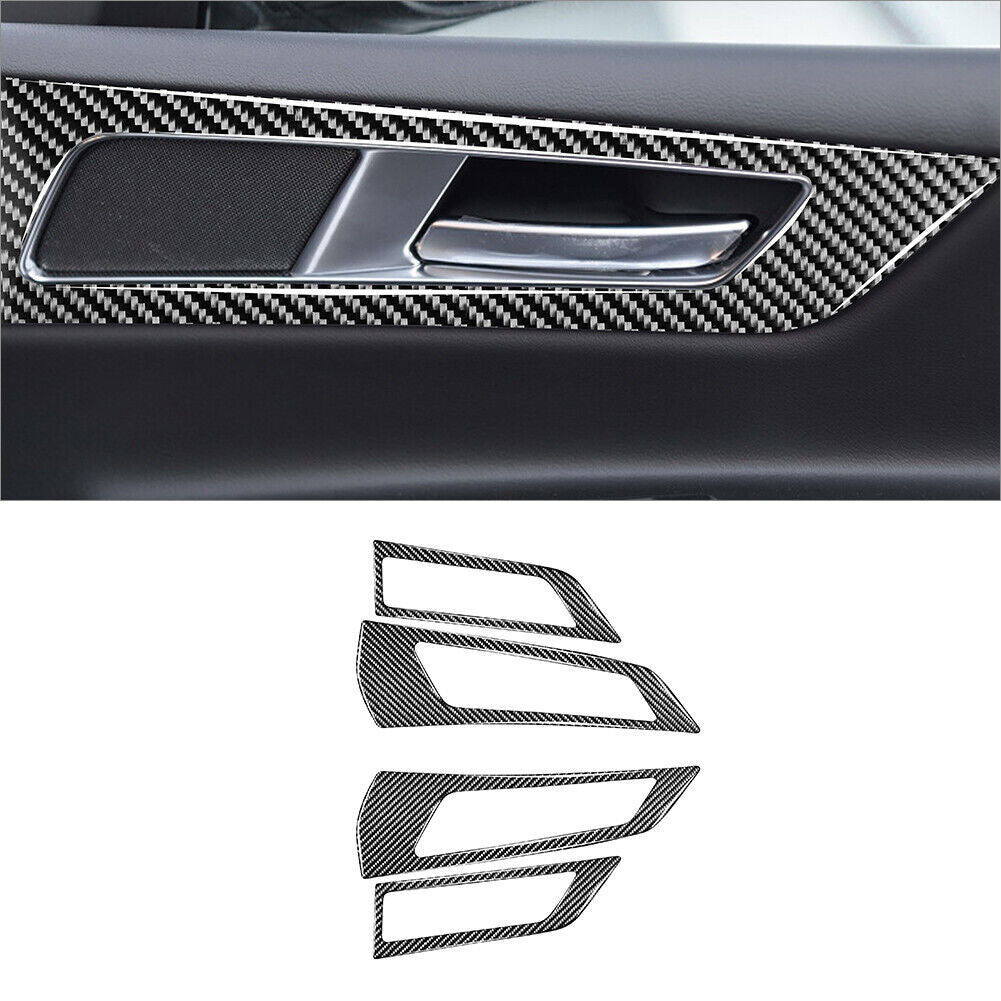 Carbon Fiber Inner Door Handle Cover Decor Trim for Jaguar F-Pace X761 2016-2020