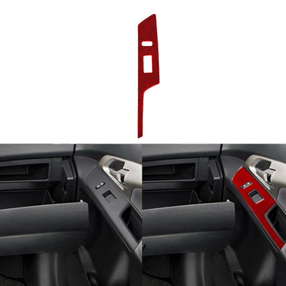 Red Carbon Fiber for Co -pilot Door Control Cover Trim for Toyota Matrix 2009-2014