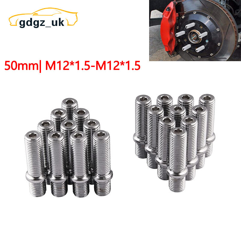 20¡ÁM12x1.5 to M12x1.5 Extended Wheel Stud Conversion Tall Lug Bolt Screw Adapter