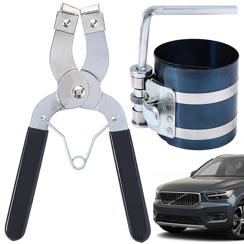 3Pcs Car Engine Piston Ring Caliper Easy Vanadium Steel Piston Ring Compressor