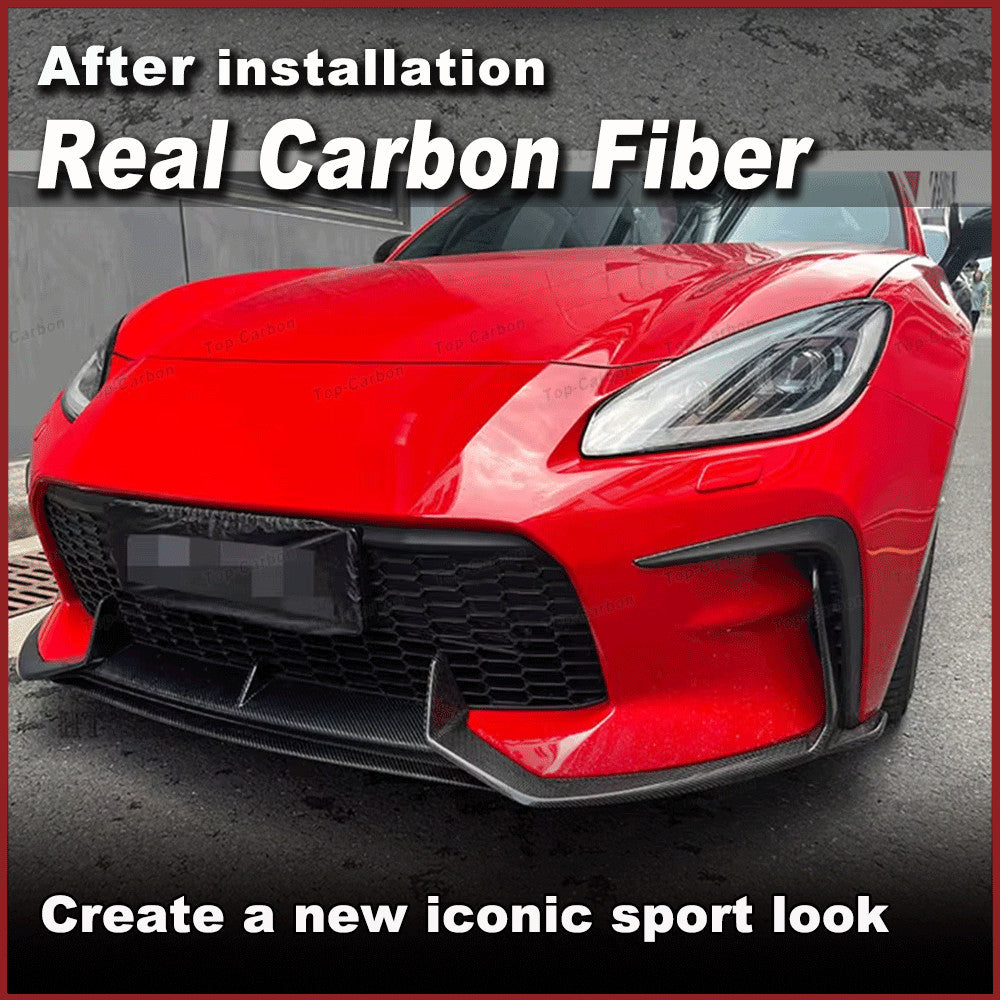 for TOYOTA GR86 BRZ 2022-24 REAL Carbon Fiber Front Bumper Lip Spoiler Splitter