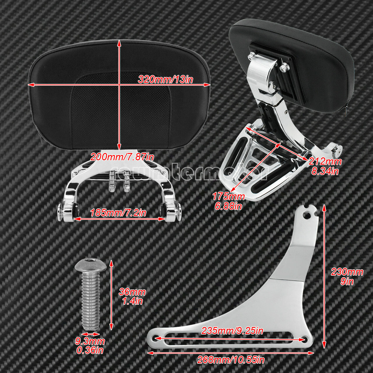 Adjustable Driver  Passenger Backrest Fit for Harley Softail Breakout 2013-2020