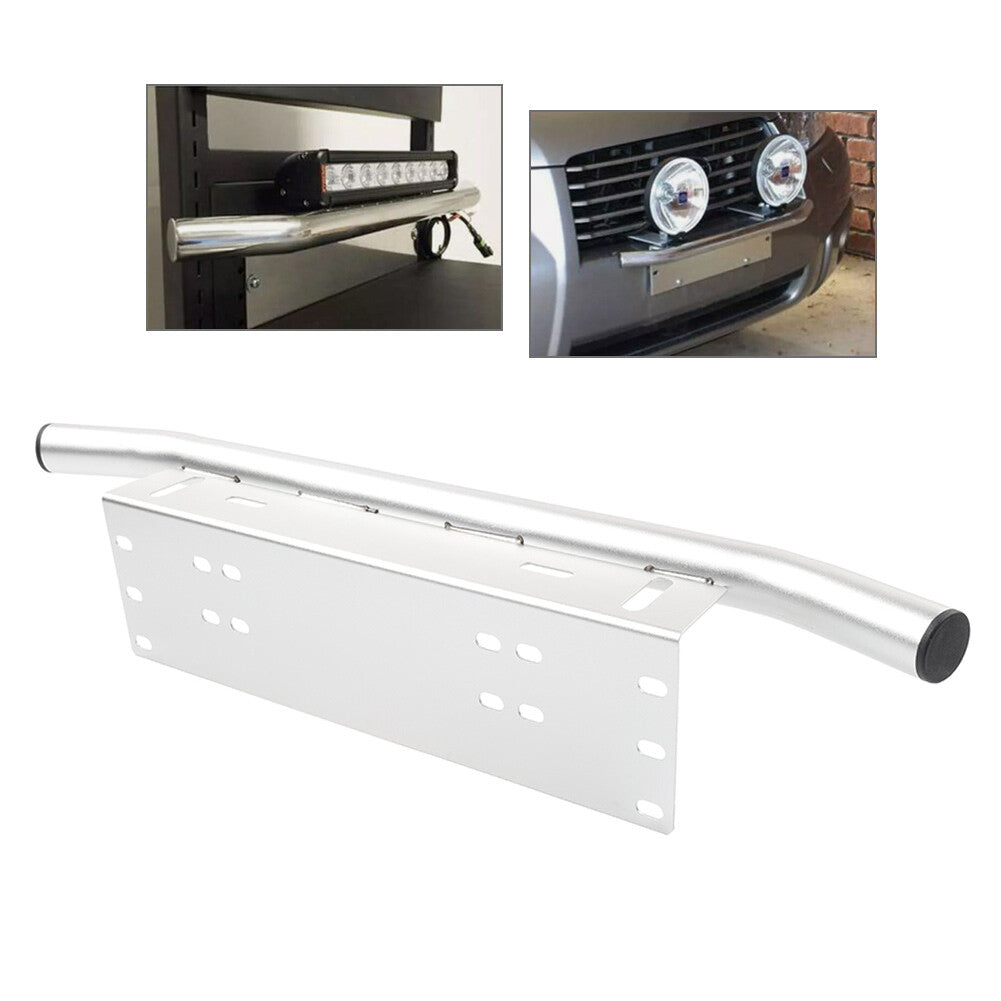 1x Bull Bar Front Bumper License Plate Mount Bracket Off-Road Light Bar Holder