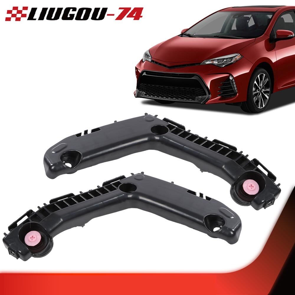 Front bumper bracket fits 17, 18, and 19 for Toyota for Corolla driver and passenger sides.