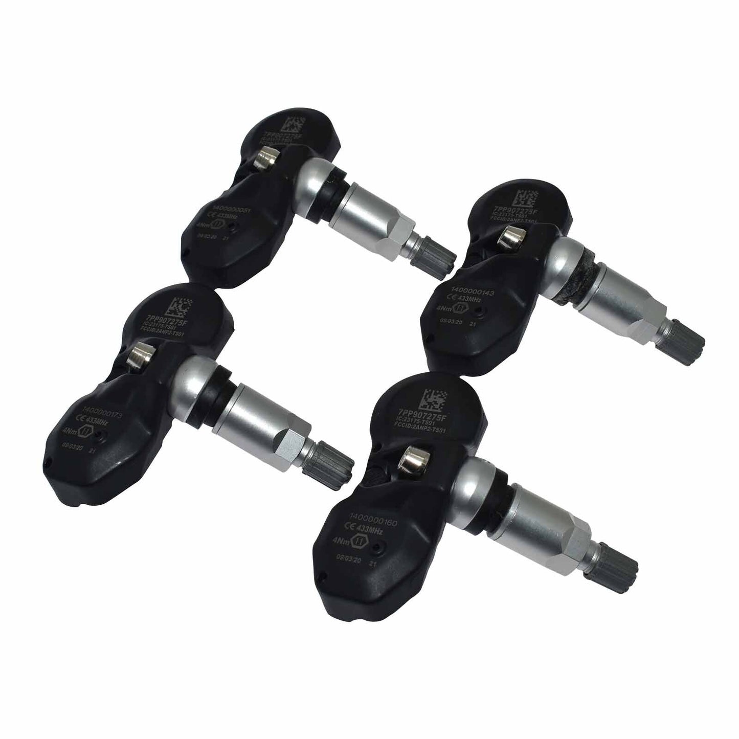 4pcs TPMS Tire Pressure Sensor 7PP907275F for Audi A4 A6 for A8 Q7 R8 S8 for VW 433MHz