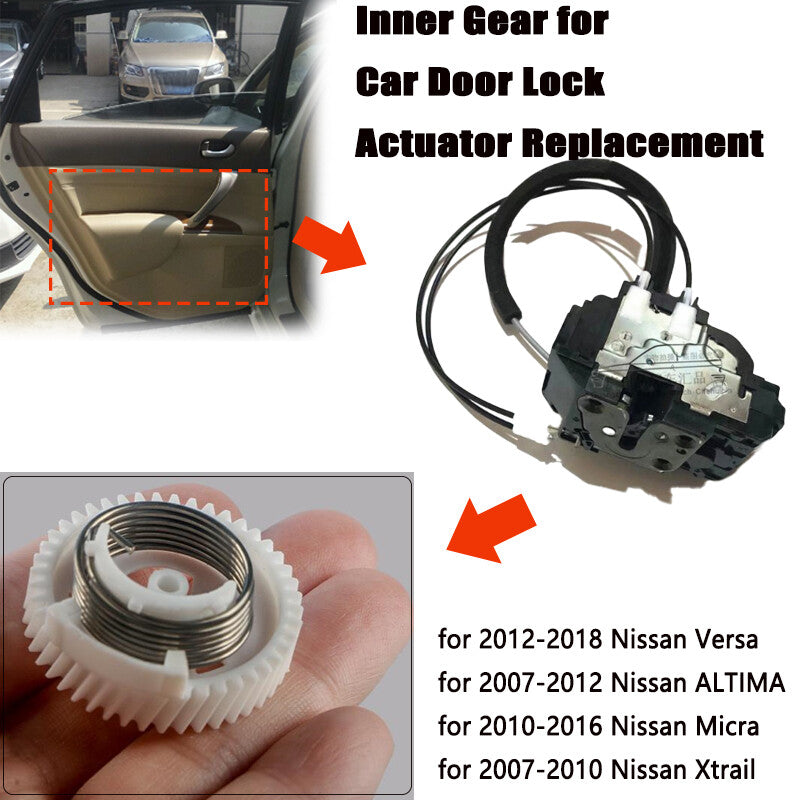 Suitable for 2007-2010 for Nissan Xtrail/Maxima and 2009-2014 central door lock actuator gears.
