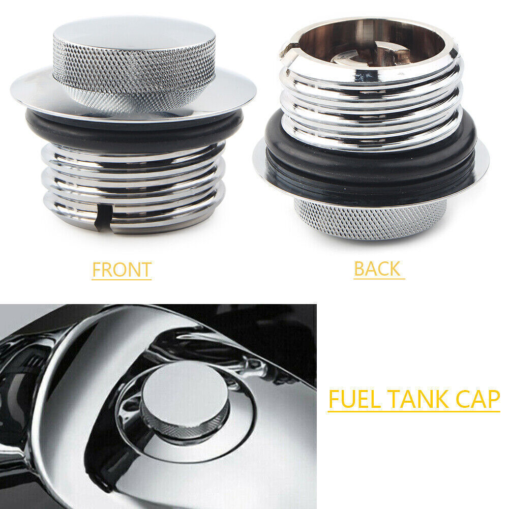 Flush Pop Up Reservoir Gas Cap Vented Fuel Tank Screw for Harley Touring