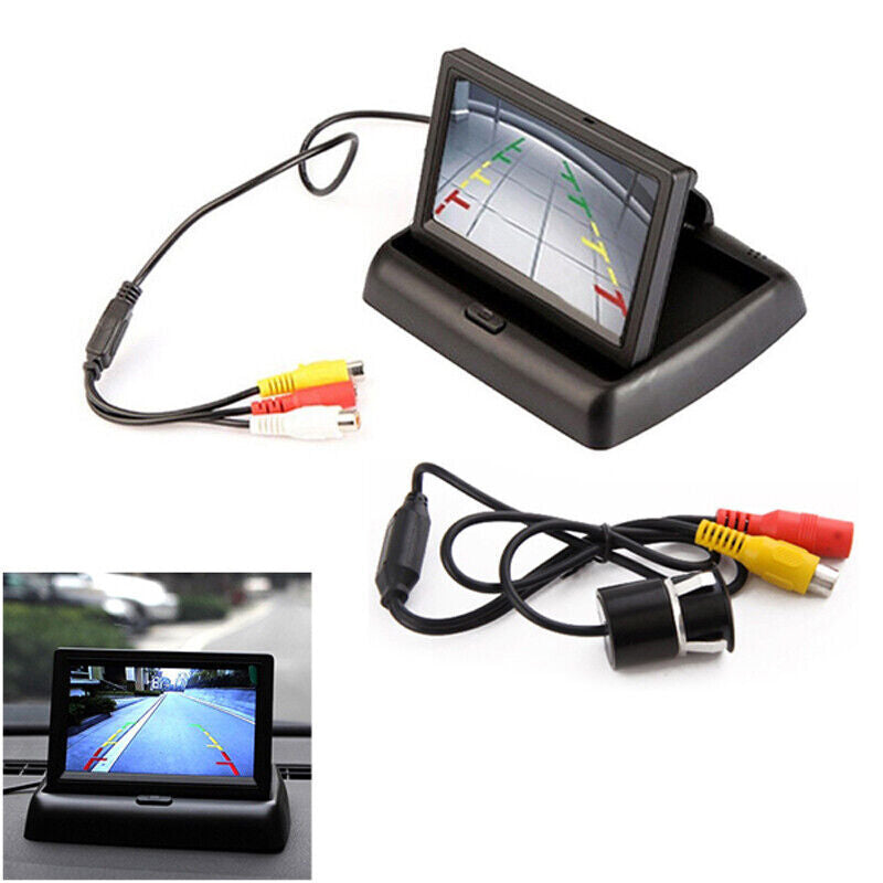 High-definition 4.3-inch TFT-LCD screen car rearview monitor with 170¡ã universal rearview camera.