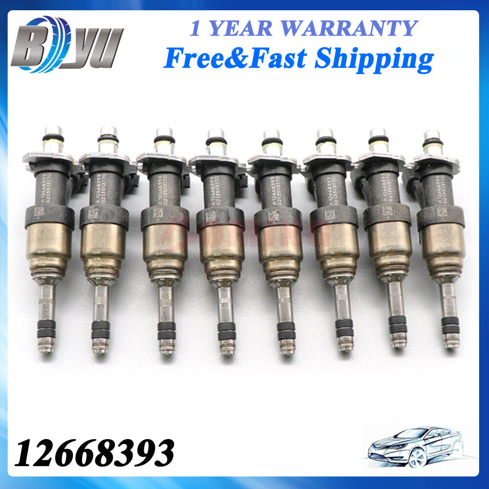 8pcs Fuel Injectors for 14-18 for Chevy for GMC for Yukon GM Trucks 6.2L V8 GDI 12668393