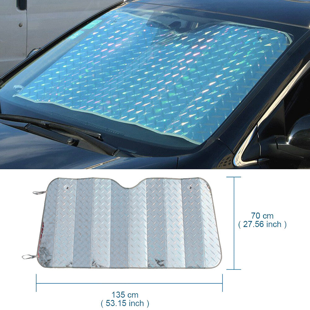 53Auto Car Front Rear Sun Visor Sunshine Block Shade Foldable Windshield Cover