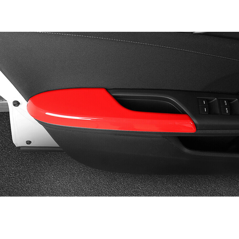 Interior Door Armrest Panel Trim 4PCS for Honda for Civic 10th 2016-2021 Bright Red